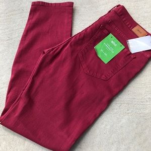NWT BDG High Rise Cigarette Ankle Red Jeans